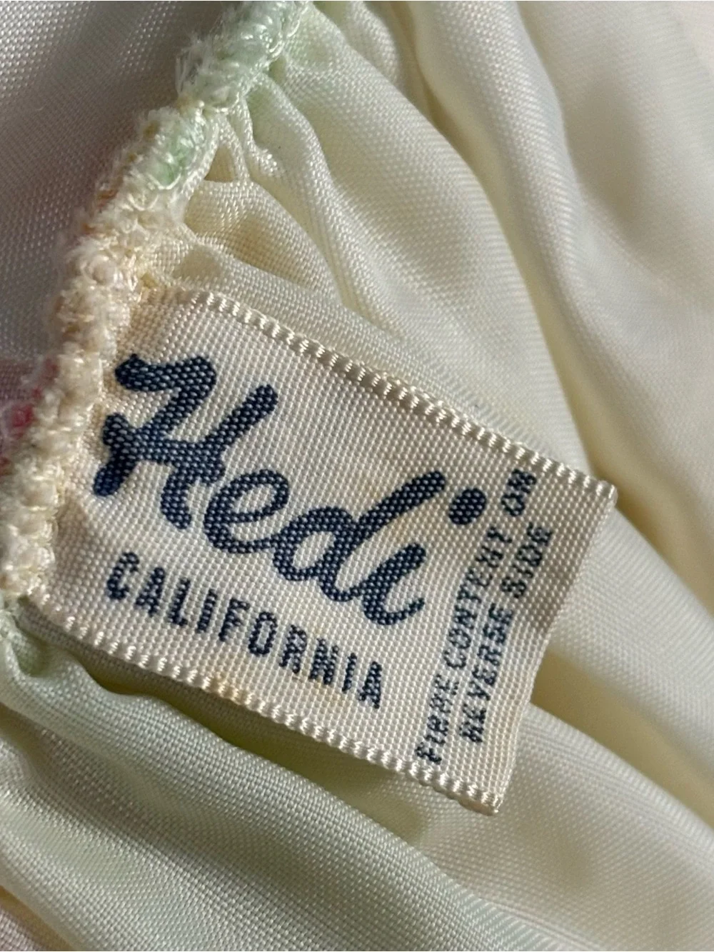Vintage Hedi California 50's 60's Peignoir Robe Chiffon Floral Watercolor Small